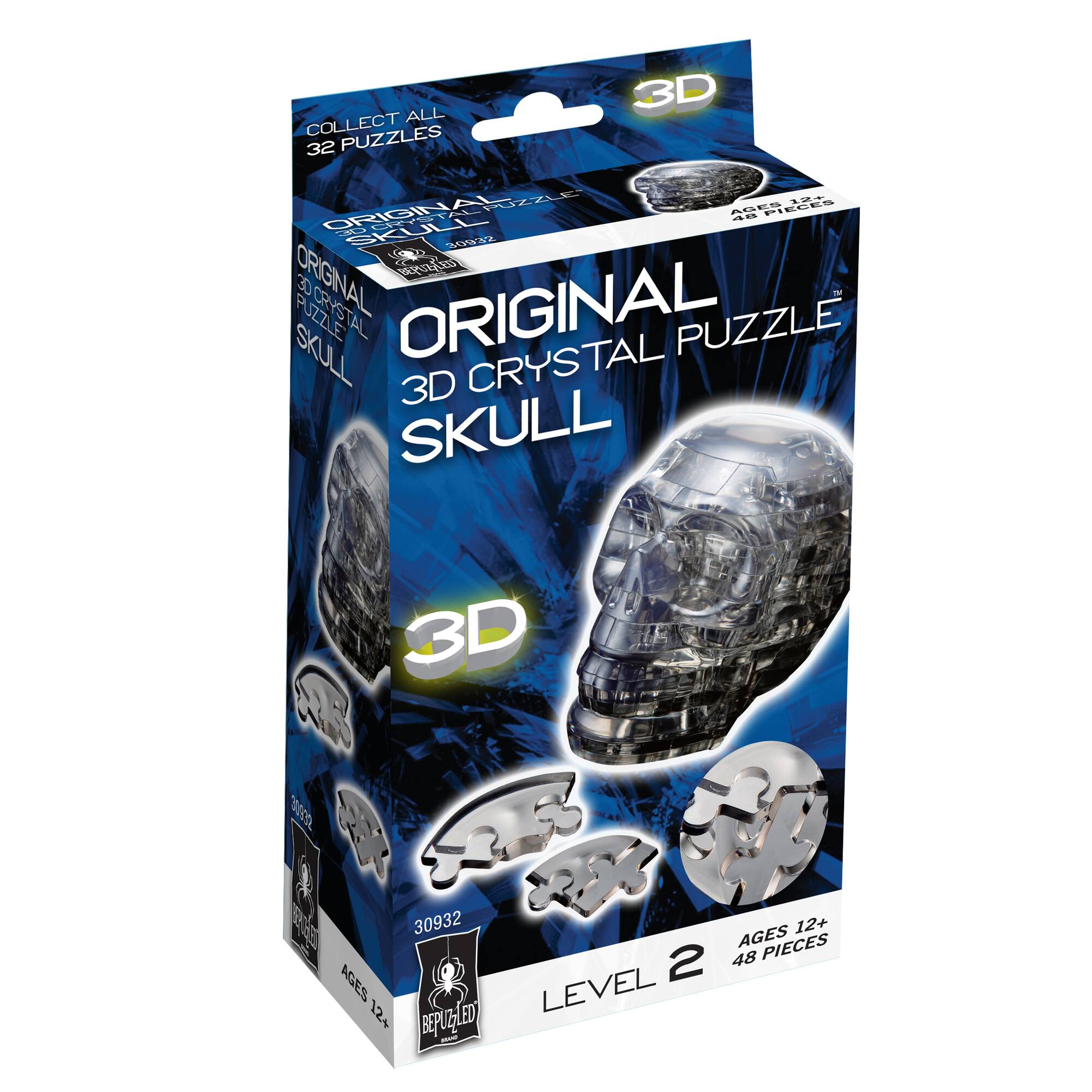 Original 3D Crystal Puzzle™ Skull 48 Piece Puzzle